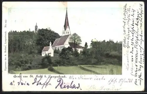 AK Sankt Kastl, Blick auf die Kirche St. Kastl