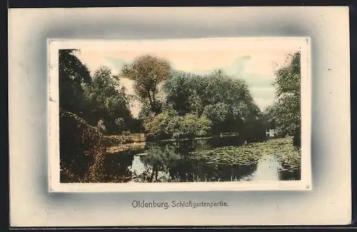 AK Oldenburg / O., Schlossgartenpartie