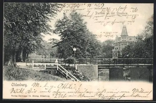 AK Oldenburg / O., Partie an der Staulinie