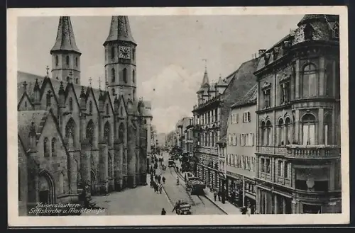 AK Kaiserslautern, Stiftskirche, Marktstrasse
