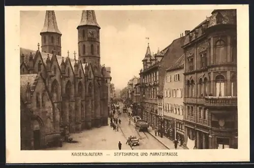 AK Kaiserslautern, Stiftskirche und Marktstrasse