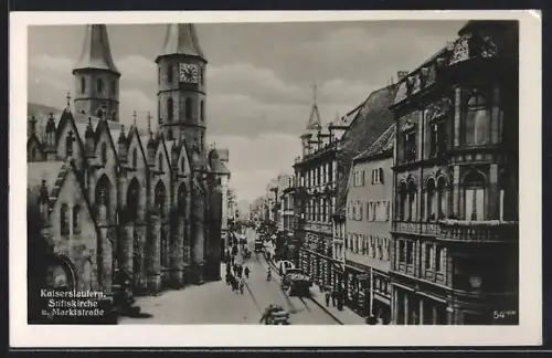 AK Kaiserslautern, Stiftskirche, Marktstrasse