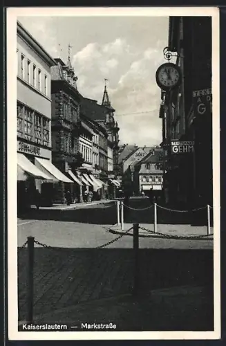 AK Kaiserslautern, Markstrasse mit Geschäften