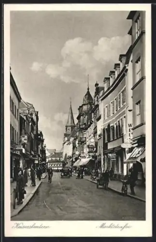 AK Kaiserslautern, Marktstrasse mit Geschäften