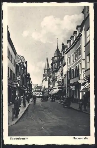AK Kaiserslautern, Blick in die Marktstrasse mit Geschäften