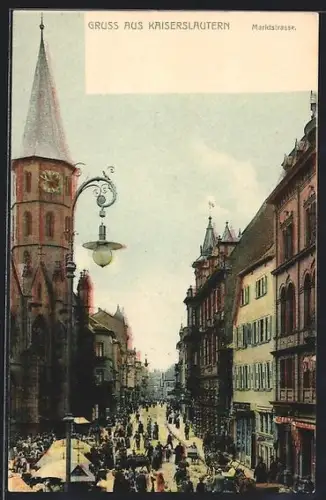 AK Kaiserslautern, Partie in der Marktstrasse an der Kirche