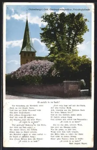 AK Oldenburg i. Old., Gertrudenkapellen und Friedhofslinde