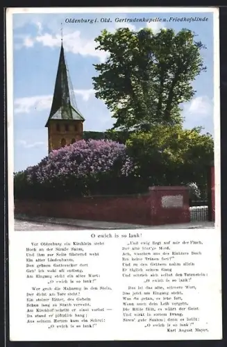AK Oldenburg i. Old., Gertrudenkapellen und Friedhofslinde