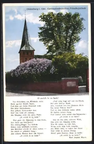 AK Oldenburg i. Old., Gertrudenkapellen und Friedhofslinde