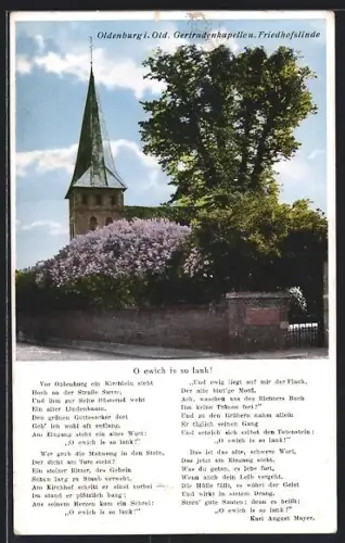 AK Oldenburg i. Old., Gertrudenkapellen und Friedhofslinde