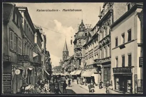 AK Kaiserslautern, Marktstrasse mit Geschäften