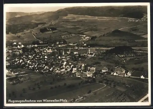 AK Winnweiler /Pfalz, Teilansicht, Fliegeraufnahme