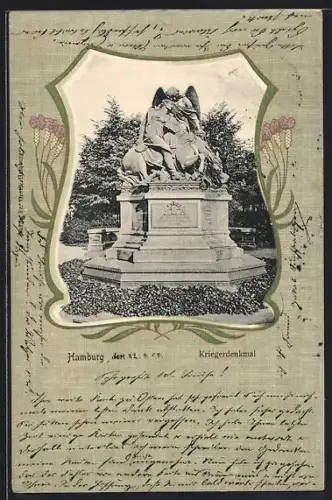 AK Hamburg-Neustadt, Kriegerdenkmal