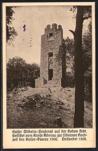 AK Adenau, Kaiser Wilhelm-Denkmal auf der Hohen Acht