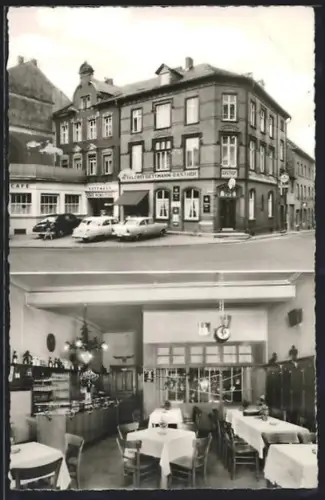 AK Hermeskeil /Hochwald, Gasthof Gettmann, Inh. Georg Stefan, Alter Markt-Ecke Koblenzer Strasse 1