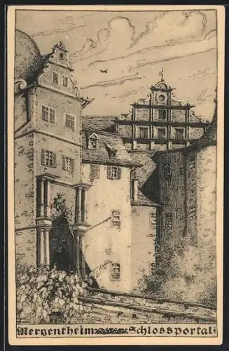 AK Mergentheim, Partie am Schlossportal