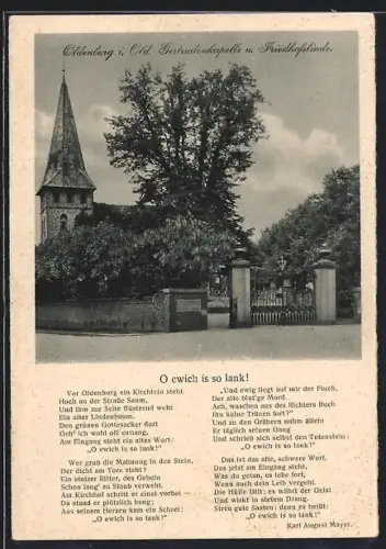 AK Oldenburg / O., Gertrudenkapelle und Friedhofslinde