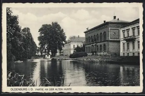 AK Oldenburg i. O., Partie an der alten Hunte