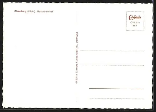 AK Oldenburg /Oldb., Hauptbahnhof