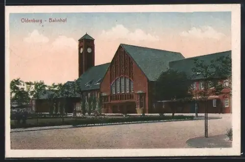 AK Oldenburg / O., Bahnhof