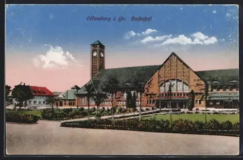 AK Oldenburg i. Gr., Bahnhof