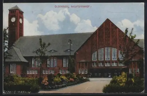 AK Oldenburg / O., Hauptbahnhof