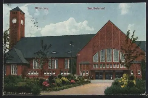 AK Oldenburg / O., Hauptbahnhof