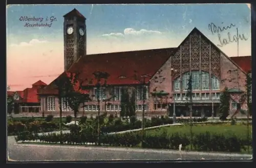 AK Oldenburg i. Gr., Hauptbahnhof