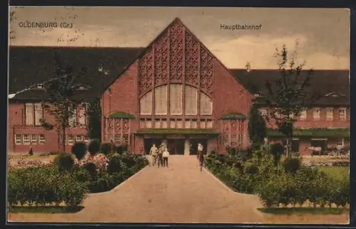 AK Oldenburg /Gr., Hauptbahnhof