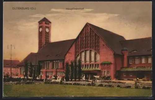 AK Oldenburg /Gr., Hauptbahnhof
