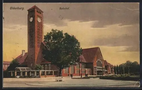 AK Oldenburg / O., Bahnhof