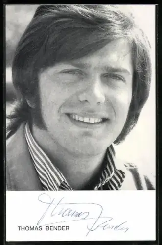 AK Musiker Thomas Bender im Porträt, Autograph