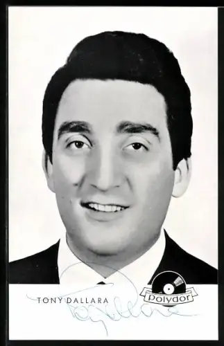 AK Musiker Tony Dallara im Porträt, Autograph