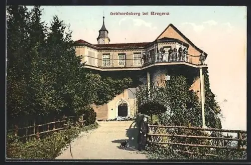 AK Bregenz, Gebhardsberg, Restaurant mit Terrasse