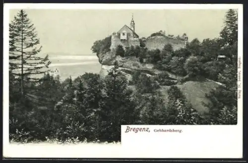 AK Bregenz, Gebhardsberg, Burg mit Kirche