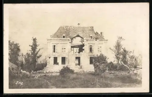 AK Montberault, Zerstörtes Haus