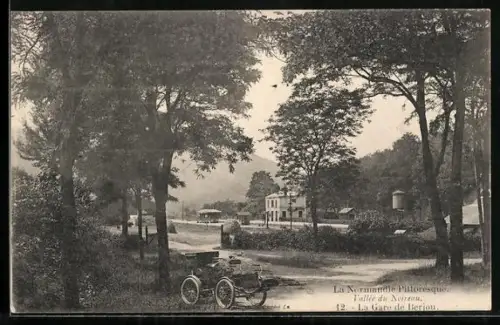 AK Beriou /Vallée du Noireau, La Normandie Pittoresque, La Gare, Bahnhof