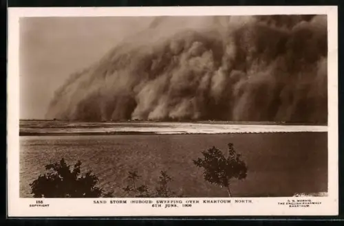 AK Khartoum, Sand Storm Sweeping Over Khartoum North, June 6th 1906, Sandsturm