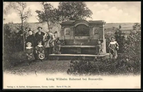 AK Rezonville, König Wilhelm Ruherast