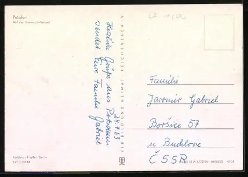 AK Potsdam, auf der Freundschaftsinsel