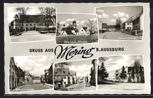 AK Mering b. Augsburg, Schloss, Krankenhaus, Franziskus-Kapelle