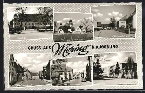 AK Mering b. Augsburg, Schloss, Krankenhaus, Franziskus-Kapelle