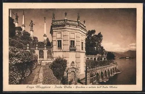 AK Isola Bella /Lago Maggiore, Giardino e veduta dell`Isola Madre