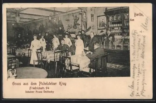 AK Berlin, Pichelsteiner Krug, Friedrichstr. 94, Gasthaus, Inh. Franz Dolinsky