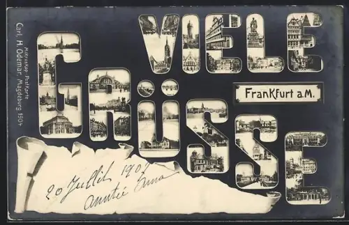 AK Frankfurt a. M., Verschiedene Ortsansichten