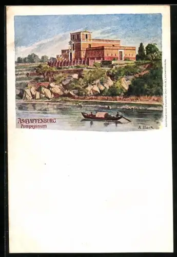 Künstler-AK Aschaffenburg, Pompejanum