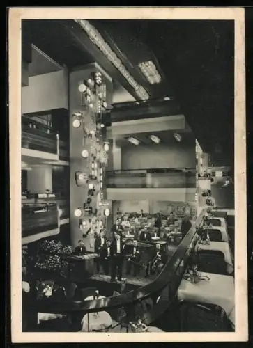 AK Berlin-Charlottenburg, Innenansicht Café von Fritz Ungers, Hardenbergstrasse am Zoo