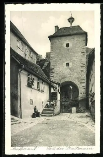 AK Lauffen a. N., Teil der Stadtmauer