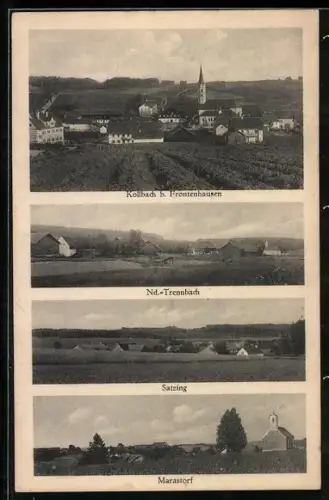 AK Kollbach b. Frontenhausen, Ortsansichten von Kollbach, Nd.-Trennbach, Satzing, Marastorf