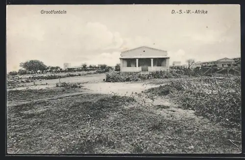 AK Grootfontein /D.-S.-W.-Afrika, Ortspartie mit Strassenzügen